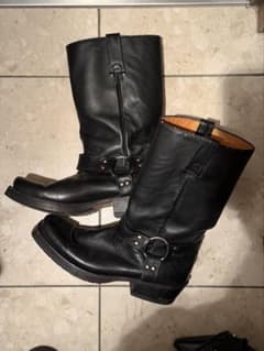 buffalo London バイカーブーツ 黒 エンジニアブーツ 牛革 - メルカリ