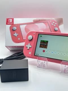Switch Lite 本体 箱 充電器 コーラル 動作確認済 #131 - メルカリ