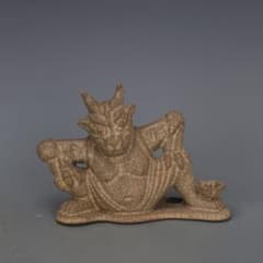 哥窯金糸鉄線神獣熊尊 置物 工芸品 美術品 - メルカリ