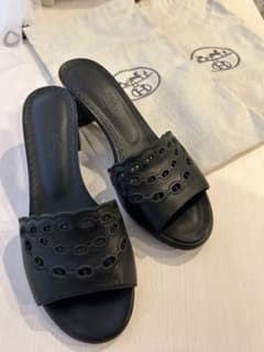 試し履きのみ エルメス サンダル グラディス 36 シェーヌダンクル 23.5