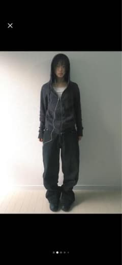 Canyon clothing washed wide denimブラックデニム - メルカリ