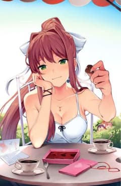 ドキドキ文芸部 モニカ バレンタインイラストポスター - メルカリ