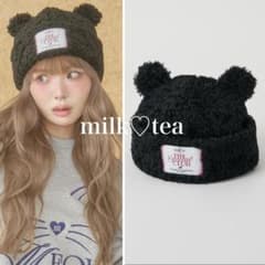 新品未開封 ダーリッチ テディベアハット ブラック フリー - メルカリ