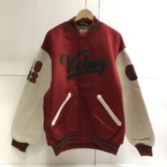 Keboz メルトン&レザーバーシティジャケット 68251112N02S - メルカリ