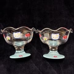 希少 レトロ ハローキティ グラス デザートグラス 金魚 ガラス 食器