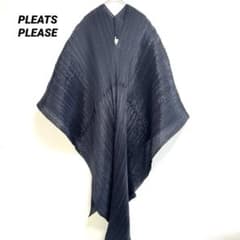 極美品✨PLEATS PLEASE ポンチョ 変形 ブラック プリーツ - メルカリ