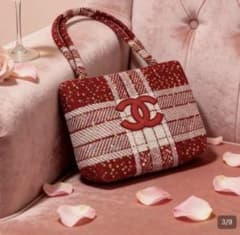 シャネル CHANEL 赤 新品 スパンコール トートバッグ - メルカリ