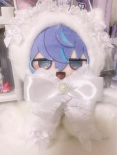 おすわりぬい服 15cm にじぬい にじまるっと 着ぐるみ 猫耳 白 - メルカリ