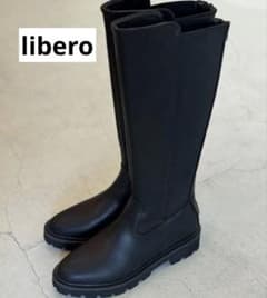 libero】ロングブーツ サイドゴムバックファスナー サイズL - メルカリ