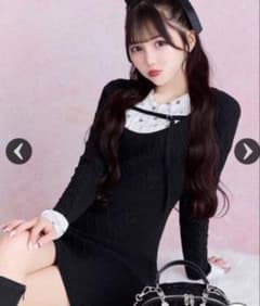 ミシェルマカロン モノグラムシャツドッキングニットワンピース - メルカリ