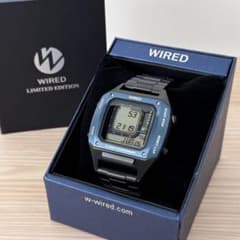美品】デジボーグ復刻・セイコーWIREDソリディティ・バーゼル限定青x黒