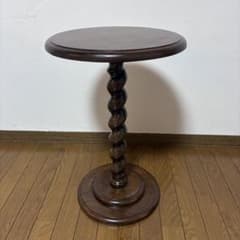 未使用品】アンティーク調 花台 木製 イギリス 丸テーブル - メルカリ