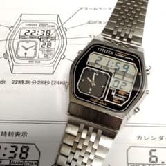 希少!【80's VTG】シチズン クォーツ デジアナ アラーム/チャイム