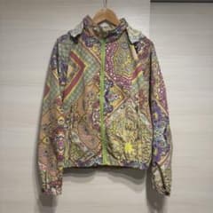 希少 ETRO ペイズリー ナイロンジャケット フード パッカブル サイズL