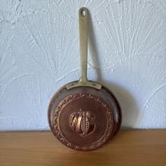 ザクロ 取手付きコッパーモールド 銅製 フランスアンティーク