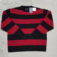 未使用】ナンバーナイン ボーダーニット 3 赤 黒 カートコバーン