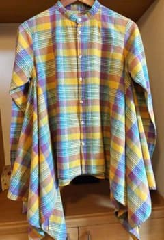 KAPITAL ノーカラー変形チェックシャツ S 日本製 美品✨ - メルカリ