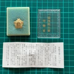 一級技能士章 労働省 ピンバッジ 記章 社章 微章 解説書付き - メルカリ