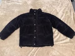 Chfhrto1様専用】ZARA コーデュロイ ダウンジャケット ブラック - メルカリ