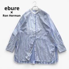 ebure ロンハーマン マラケッシュ ストライプ バンドカラーシャツ