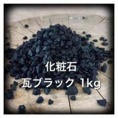 1kg 化粧石 化粧砂 石 用土 マルチング デコジャリ ブラック アガベ 10