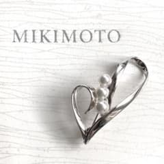 新品 MIKIMOTO ミキモト パールブローチ ハート ホワイト コサージュ