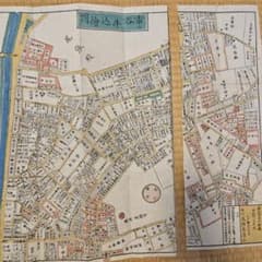 江戸切絵図【市ヶ谷牛込】尾張屋清七 古地図 - メルカリ