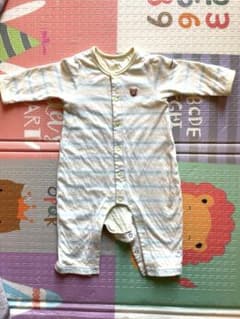 ミキハウス ストライプロンパース 70 - メルカリ