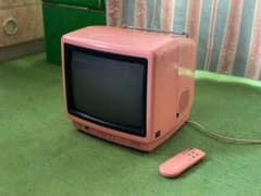 ナショナル 当時物 ブラウン管 テレビ アンテナ ピンク 昭和レトロ