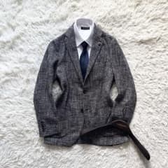 <美品>LARDINI グレー リネン ツイード ジャケット サイズ42 美品>LARDINI グレー リネン ツイード ジャケット サイズ42 - メルカリ