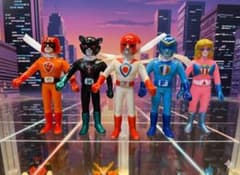 当時物】バトルフィーバーJ ポピー ソフビ 5体セット 昭和レトロ 特撮