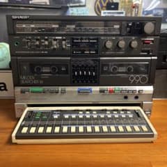 昭和レトロ SHARP MR-990 ステレオメロディ ダブルカセット ラジカセ