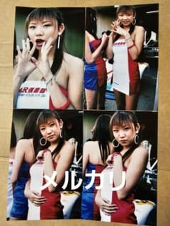 三浦もも 生写真4枚セット⑨CAR倶楽部レースクイーン（ハガキサイズ
