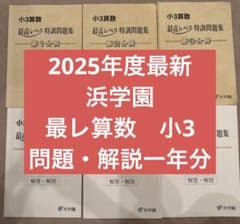小3 浜学園 最高レベル特訓問題、解答・解説つき 2025年版 - メルカリ