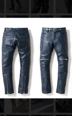 白*様 ROARS ORIGINAL パテットレザーパンツ ネイビー サイズ M - メルカリ