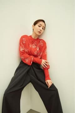 新品 田中みな実×CLANE FLOWER CARDIGAN RED サイズ1 - メルカリ