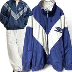 ✓VINTAGE UMBRO アンブロ 刺繍 ナイロン ジャケット 銀タグ90s - メルカリ