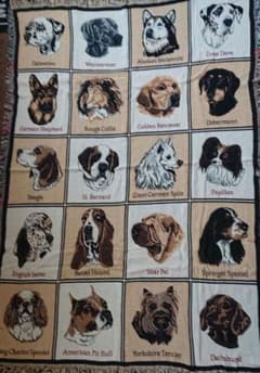 新品】DOG (20犬種)柄 ラグ/カバー MADE IN U.S.A - メルカリ