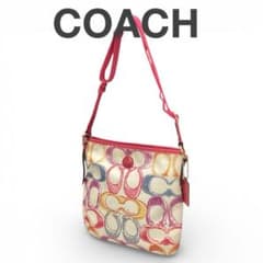 COACH】マルチカラー☆シグネチャー☆ショルダーバッグF23545【コーチ