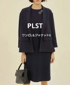 PLST プラステ 高橋志津奈コラボ ダークネイビー 七分ワンピL＆
