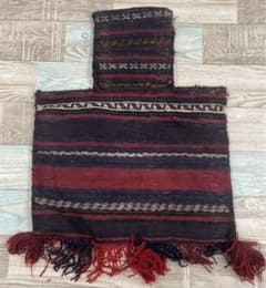 ペルシャ遊牧民の手織りウール100%アンティークソルト入れバッグ