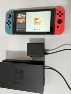 Nintendo Switch 青/赤 本体 ACアダプター付き - メルカリ