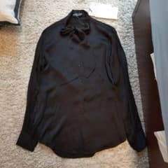 未使用タグ付き☆GEOFFREY B.SMALL ブラックシルクボウタイブラウス