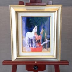 上橋 薫 画伯 「馬の親子」 陶板画 額装 / NARUMI 鳴海製陶 - メルカリ