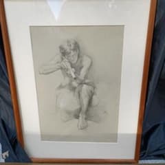 牧野邦夫 素描、真作保証、松坂屋出品作 - メルカリ