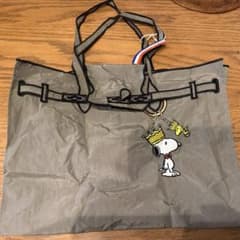 ラクゼットスヌーピー刺繍トートバッグLグレー新品 - メルカリ