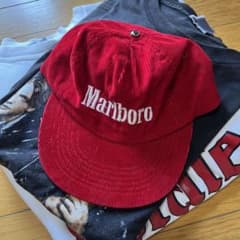 90s Marlboro 企業系ビンテージキャップ 帽子 赤 レッド マルボロ