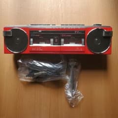 SANYO ステレオラジオダブルカセットテープレコーダー MR-WU4MKⅡ 赤