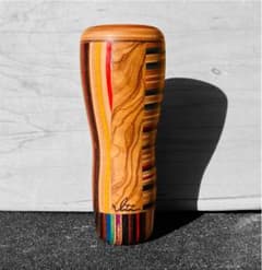 シフトノブ ウッド スケボーリメイク オリーブウッド ハンドメイド