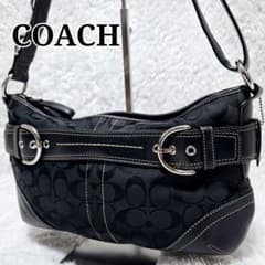 COACH シグネチャー ワンショルダーバッグ 黒 F07077 - メルカリ